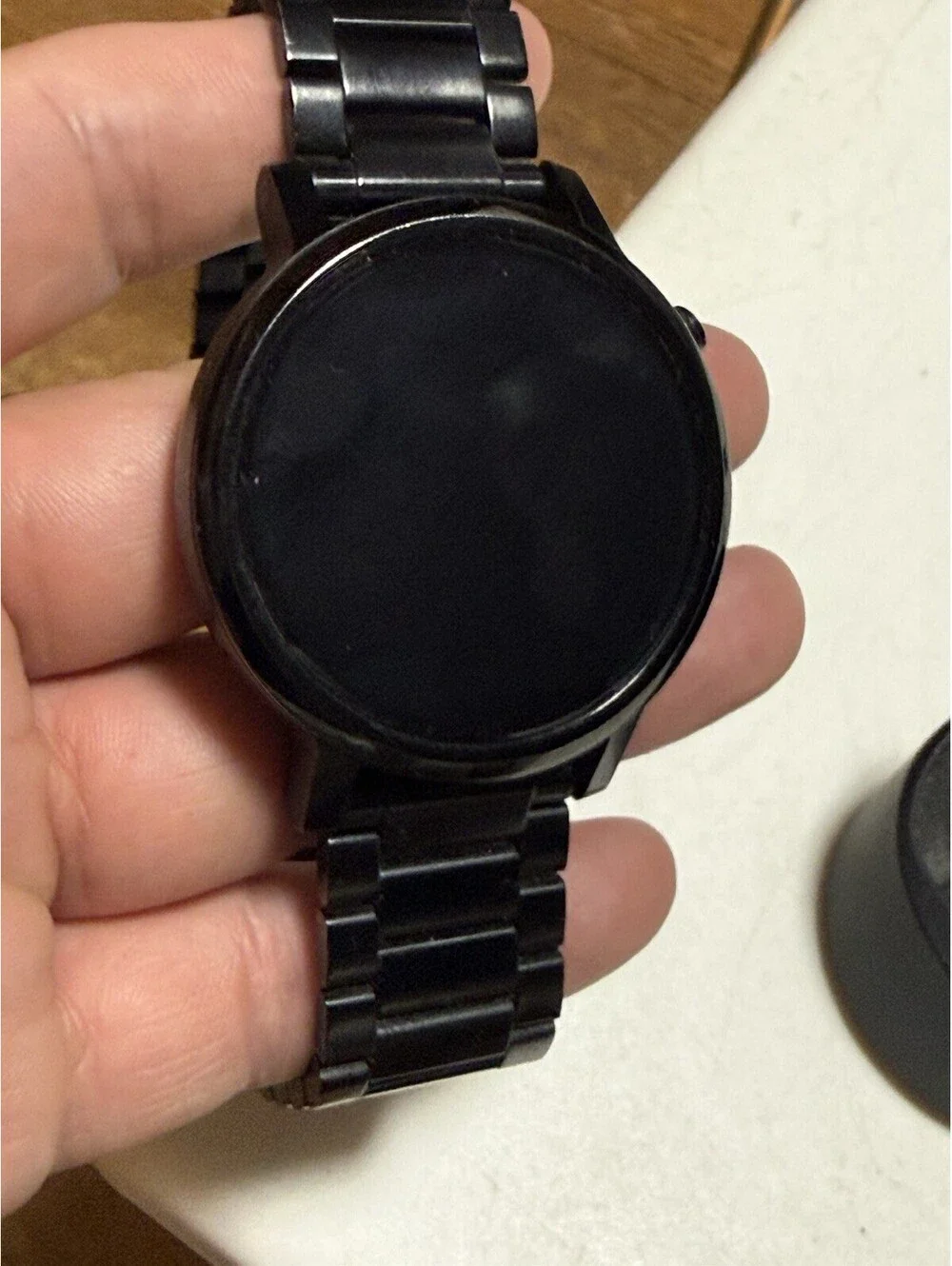 Motorola Moto 360 Smart Watch 46mm Black Metal Band Touchscreen ( Parts)